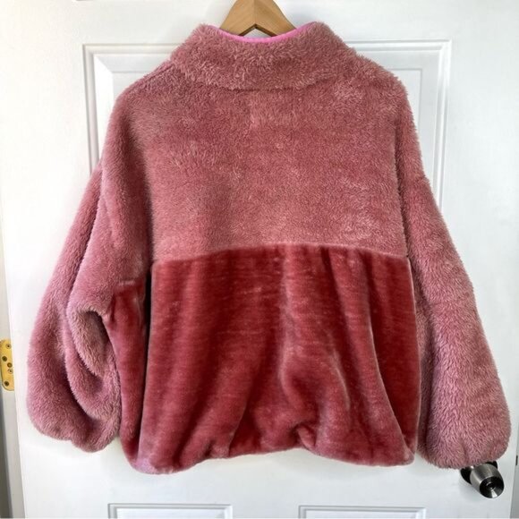 UGG Marlene Teddy Jacket in Vintage Rose Pink Cozy Warm Size Small - Picture 15 of 15